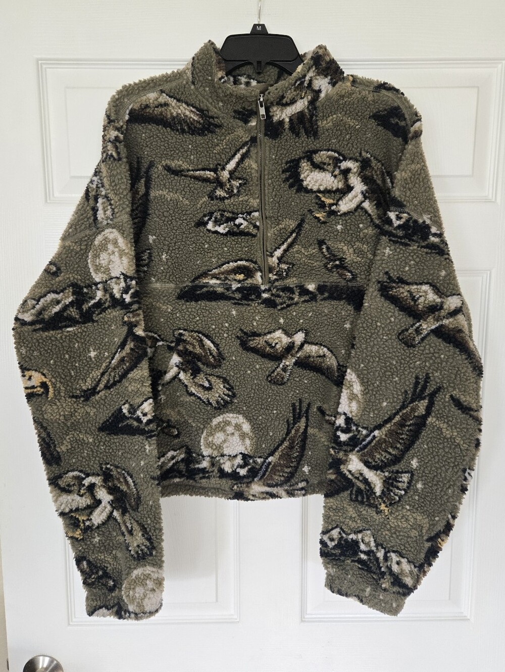 Men's BDG Eagle Print Fleece Pullover, M
